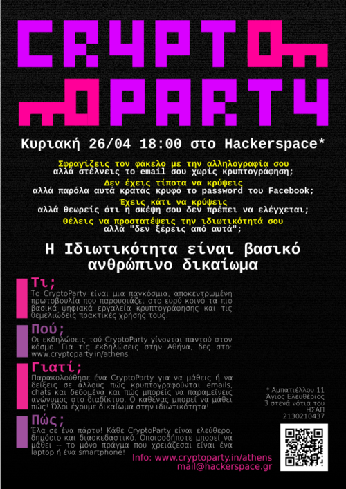 CryptoParty poster