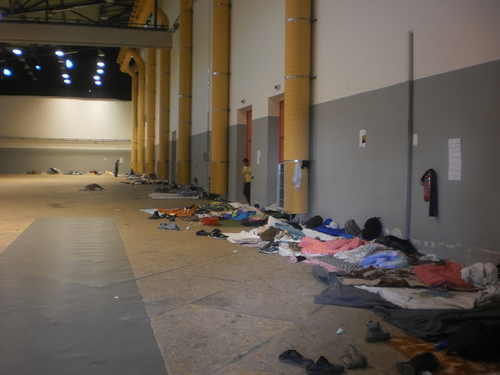 χώρος φιλοξενίας προσφύγων στο Παλαί Γαλατσίου