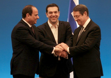 Ζντο στην Τριμερή της Αθήνας Τσίπρας - Αναστασιάδης - Αλ Σίσι - -